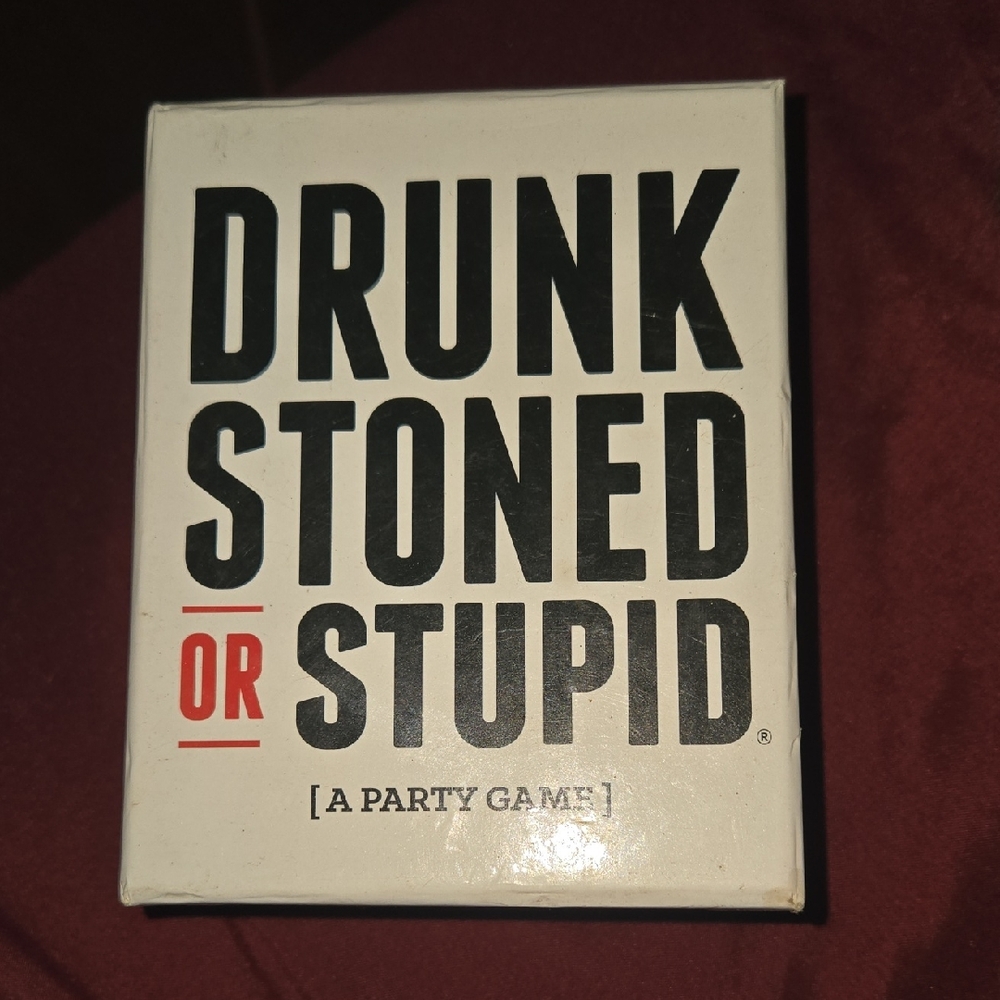 Drunk Stoned or Stupid Card Game - White